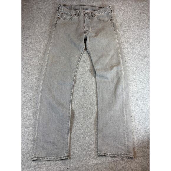 Vintage Levis 501 Red Tab Denim Jeans Mens 30x32 Gray Straight Streetwear Casual - Picture 1 of 10
